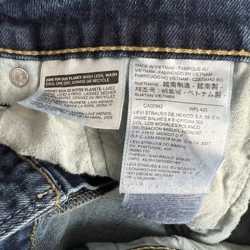 Levi's 541 Mens Jeans Athletic Taper 44 x 34 Blue Flex Stretch Denim Acid Bleach